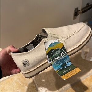 Cobian Cream Canvas Slip-Ons